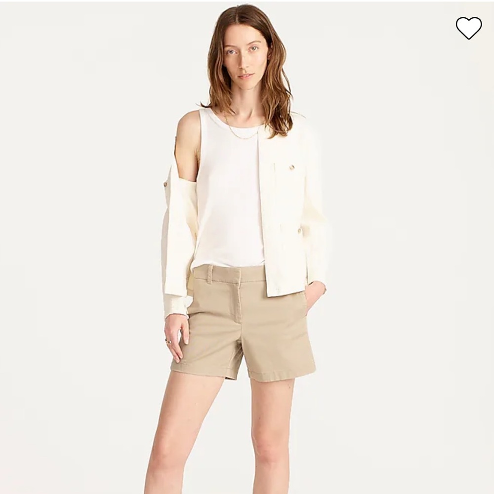 J. Crew NWOT Tan Utility Chino Classic Twill Cotton Roll Up Shorts size 12